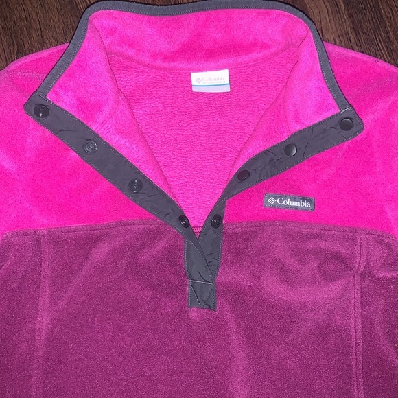 Columbia Womens Benton Springs™ Half Snap Pullover EUC pink‎ & purple size large - Picture 6 of 7